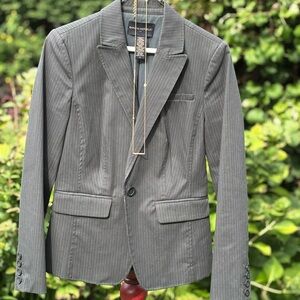 Banana Republic Charcoal Pinstripe Blazer